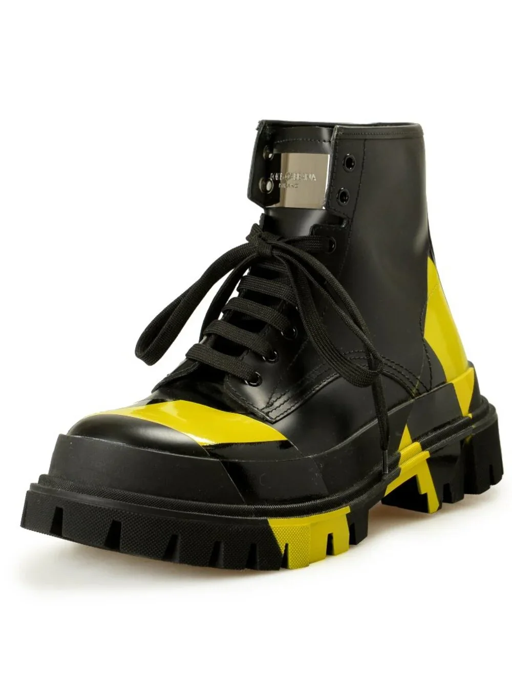 Dolce & Gabbana Men's Two Tone Leather Combat Lace Up Boots Shoes US 11 IT 44